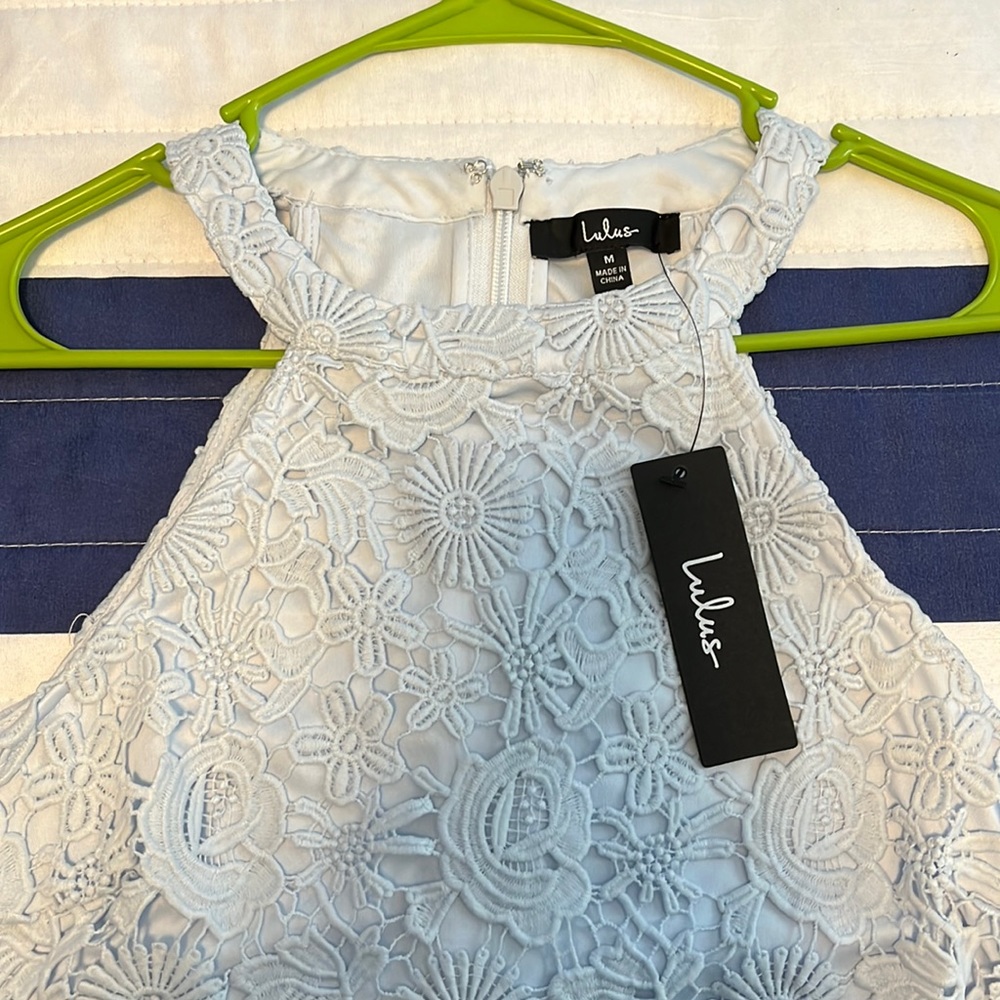 Lulus blue lace dress